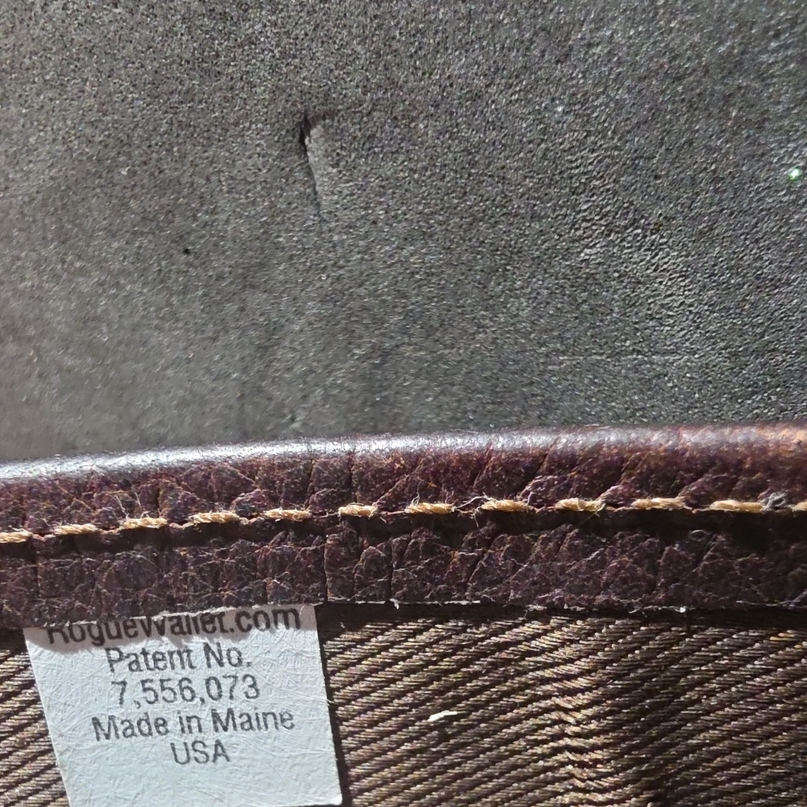 Rogue Industries Brown Leather Front Pocket Wallet Curved Bifold ID Window