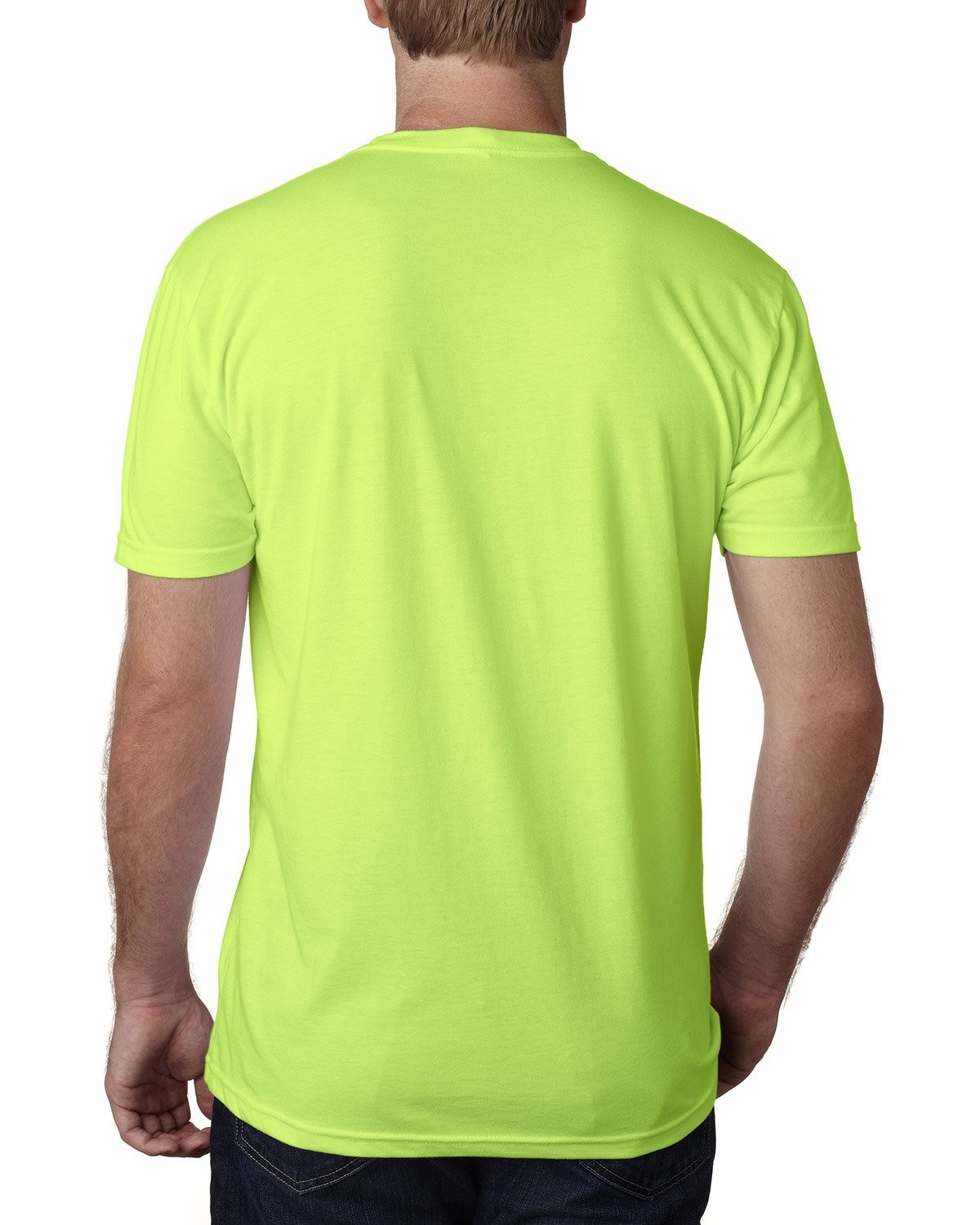 Next Level Men’s CVC Crew L NEON HTHR GREEN