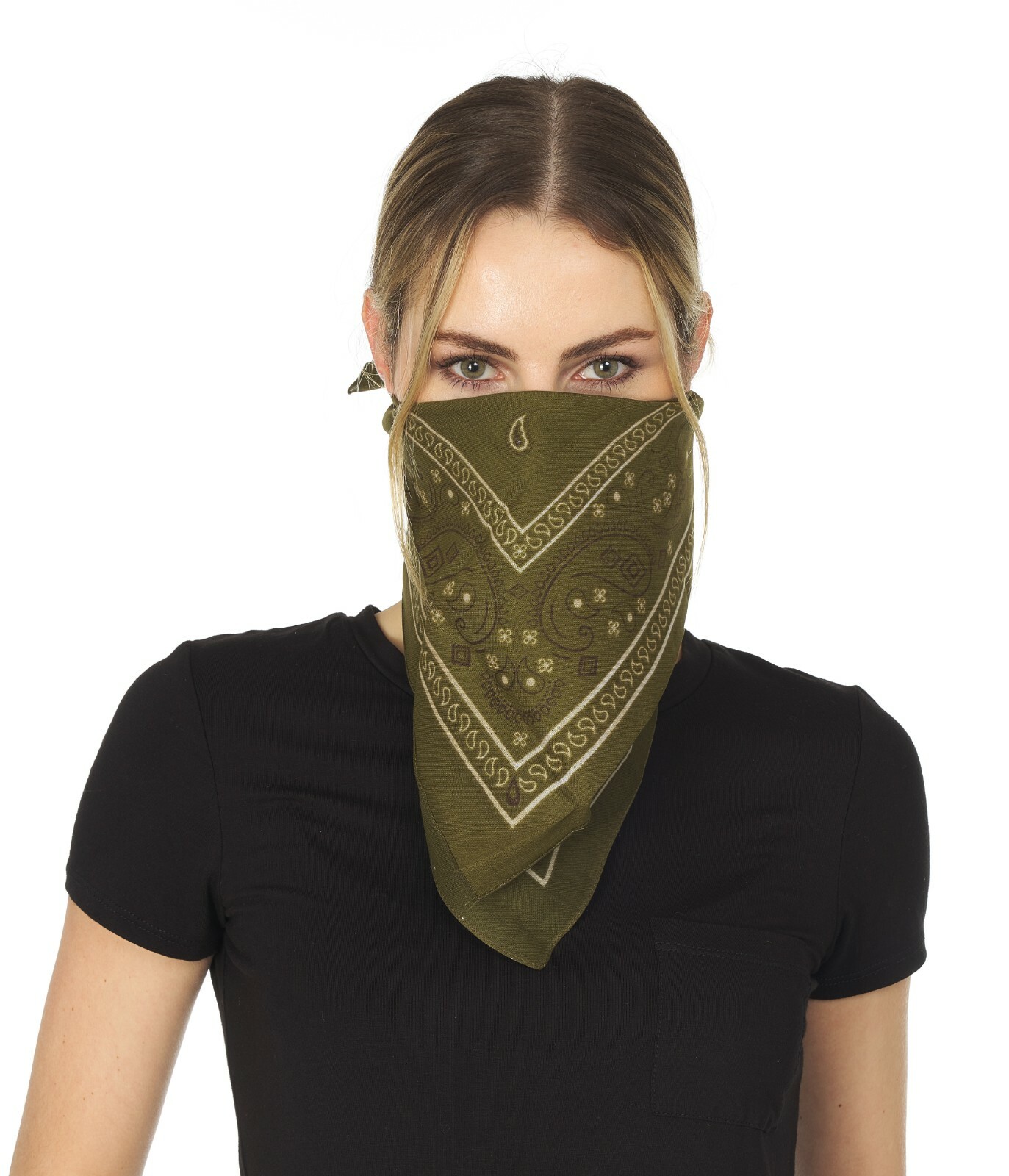 Bandanas 2 Pack Bear River WorkWear 100% Cotton Camo Green Bandanas (Pack of 2)