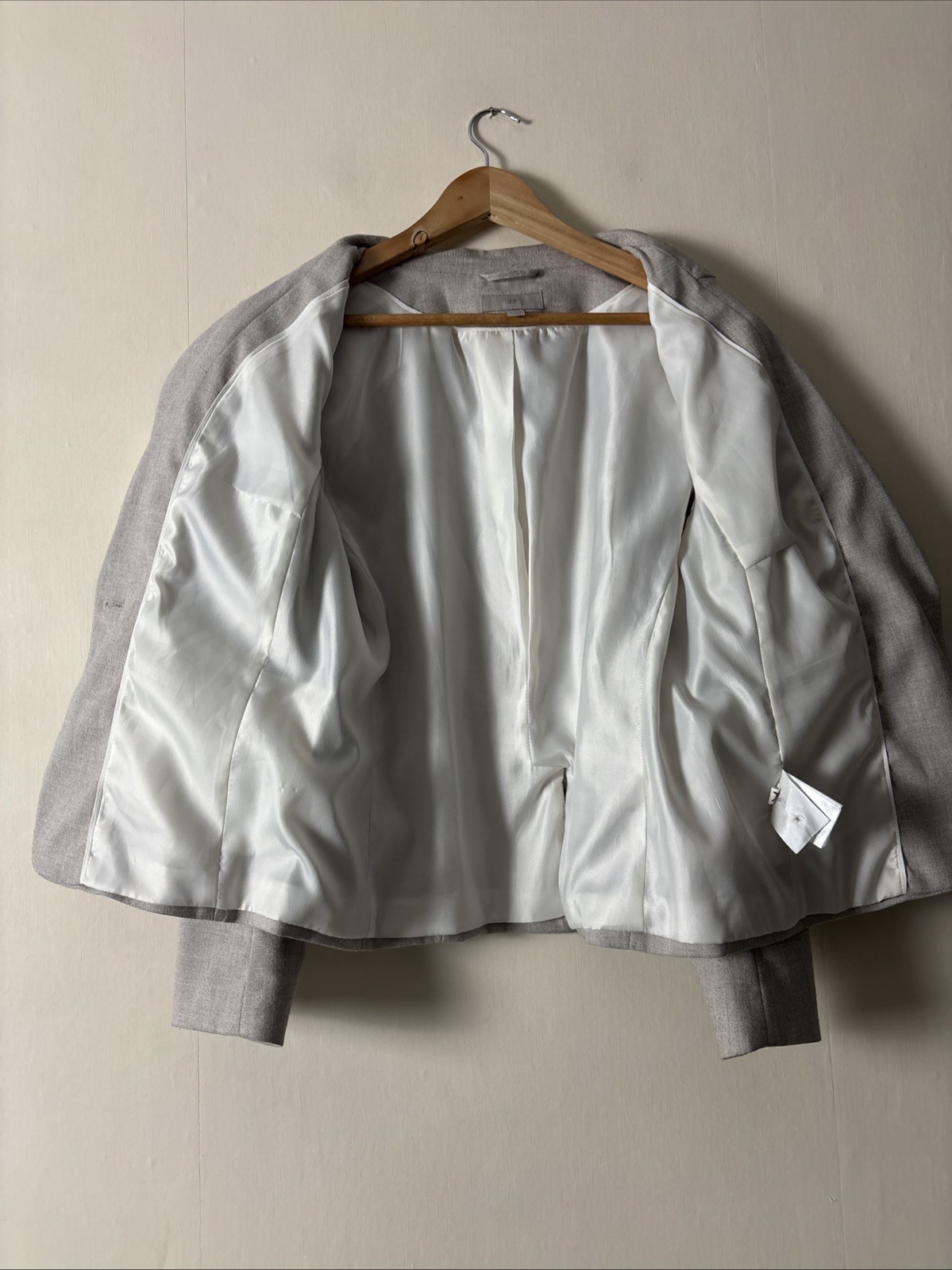 H&M Beige Fitted Jacket Size UK 16