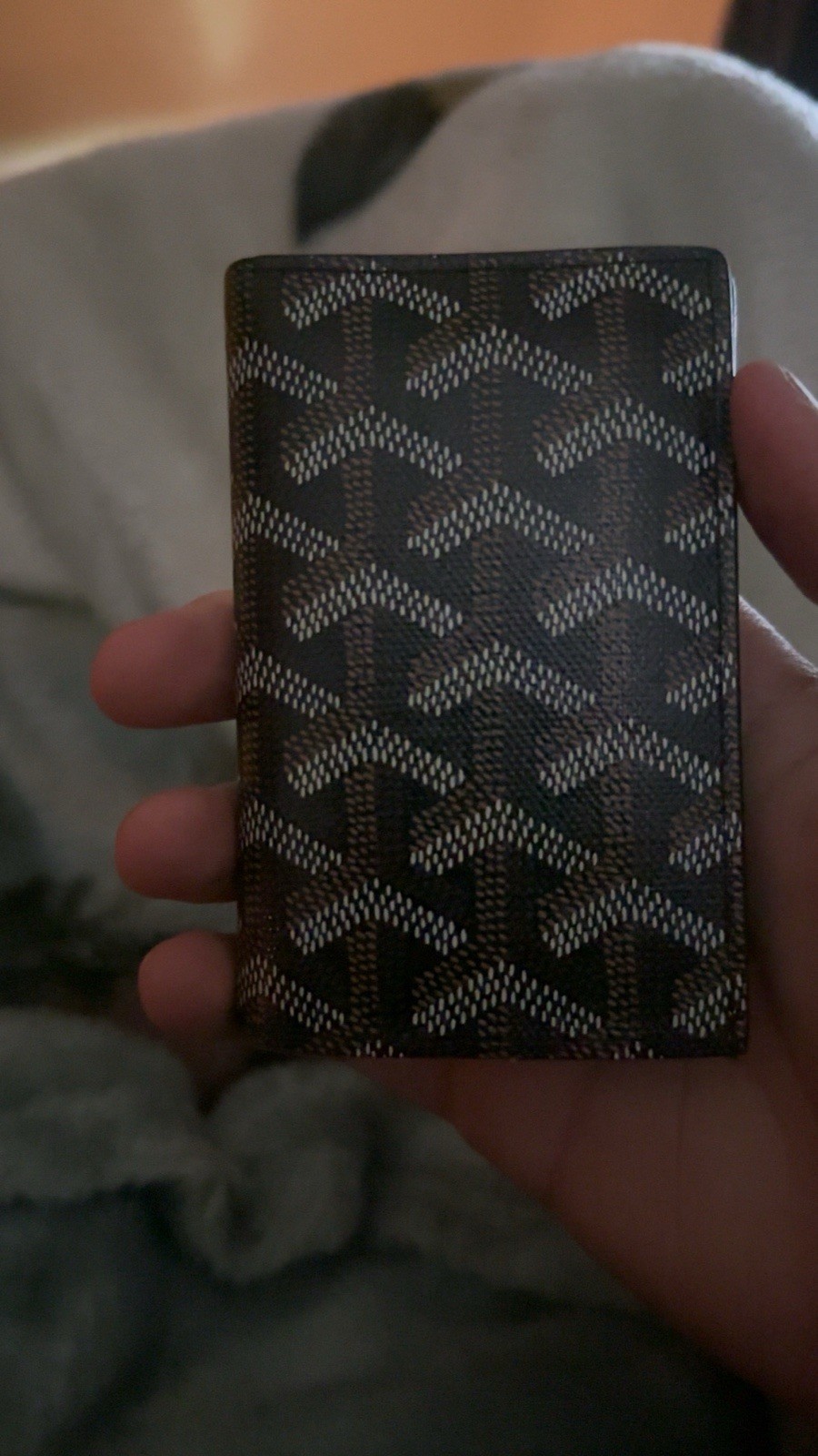 Goyard Saint-Pierre Card Case Wallet Logo Accent Black/Tan