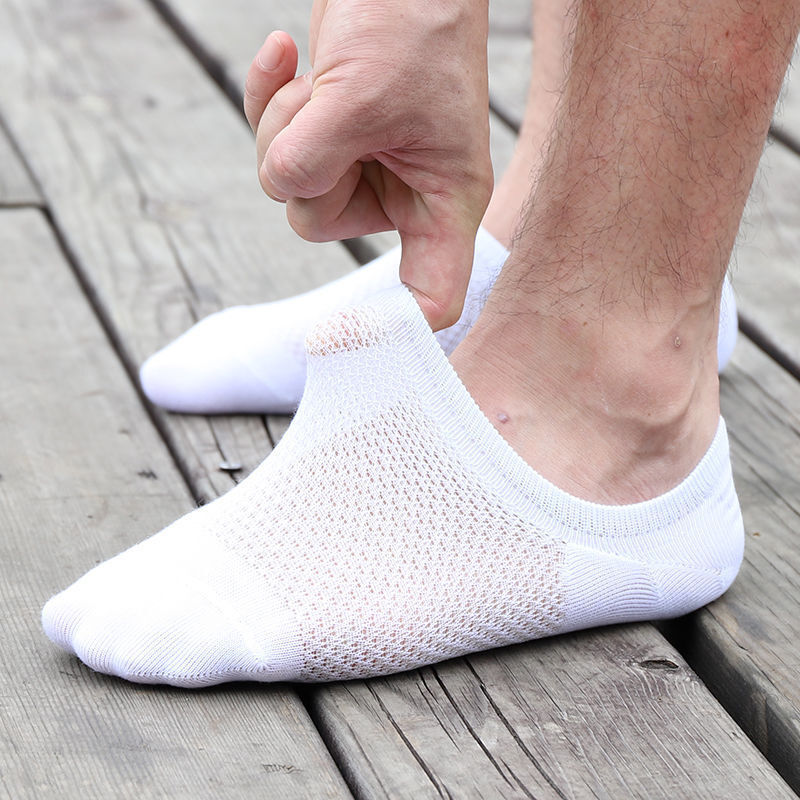 Men Bamboo No Show Dress Nonslip Ankle Sport Breathe Solid Casual Socks 5/10Pack