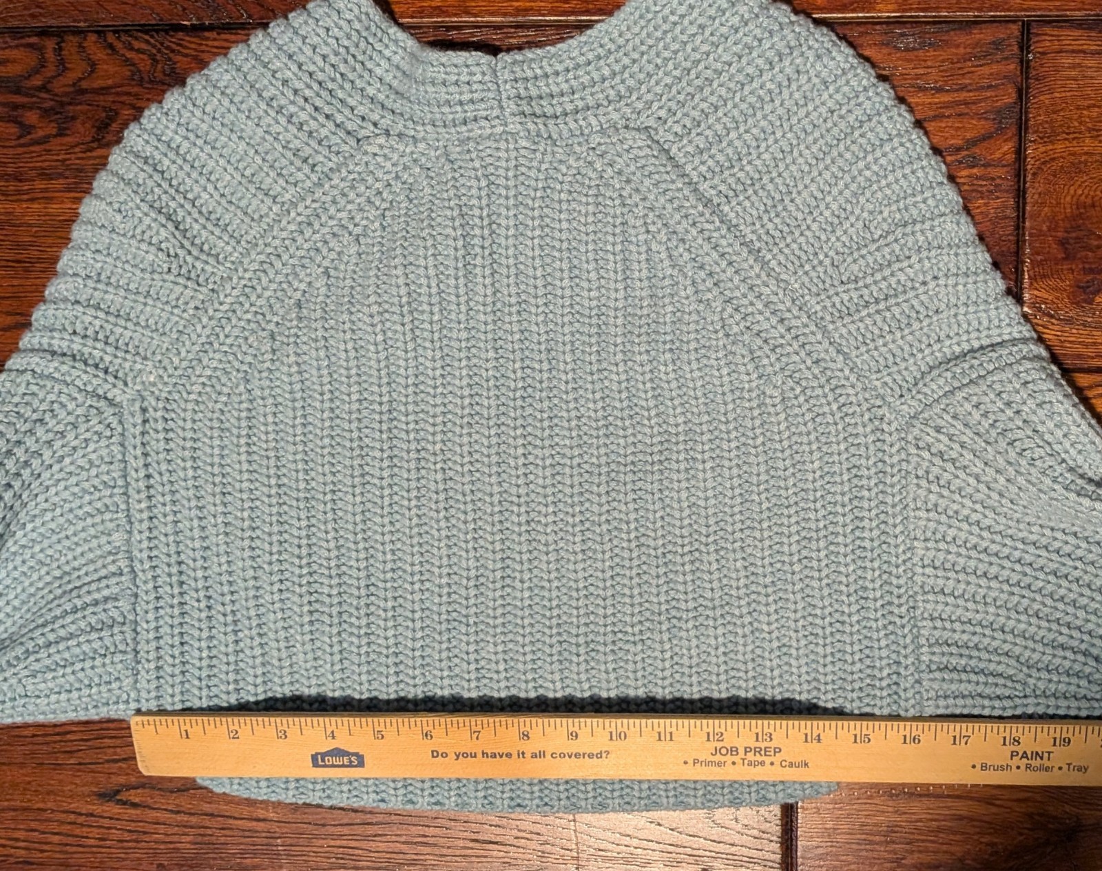 VINCE Lofty Rib Bolero Shrug Cardigan in Pale Blue Wool Cashmere Crop M/L – NWT