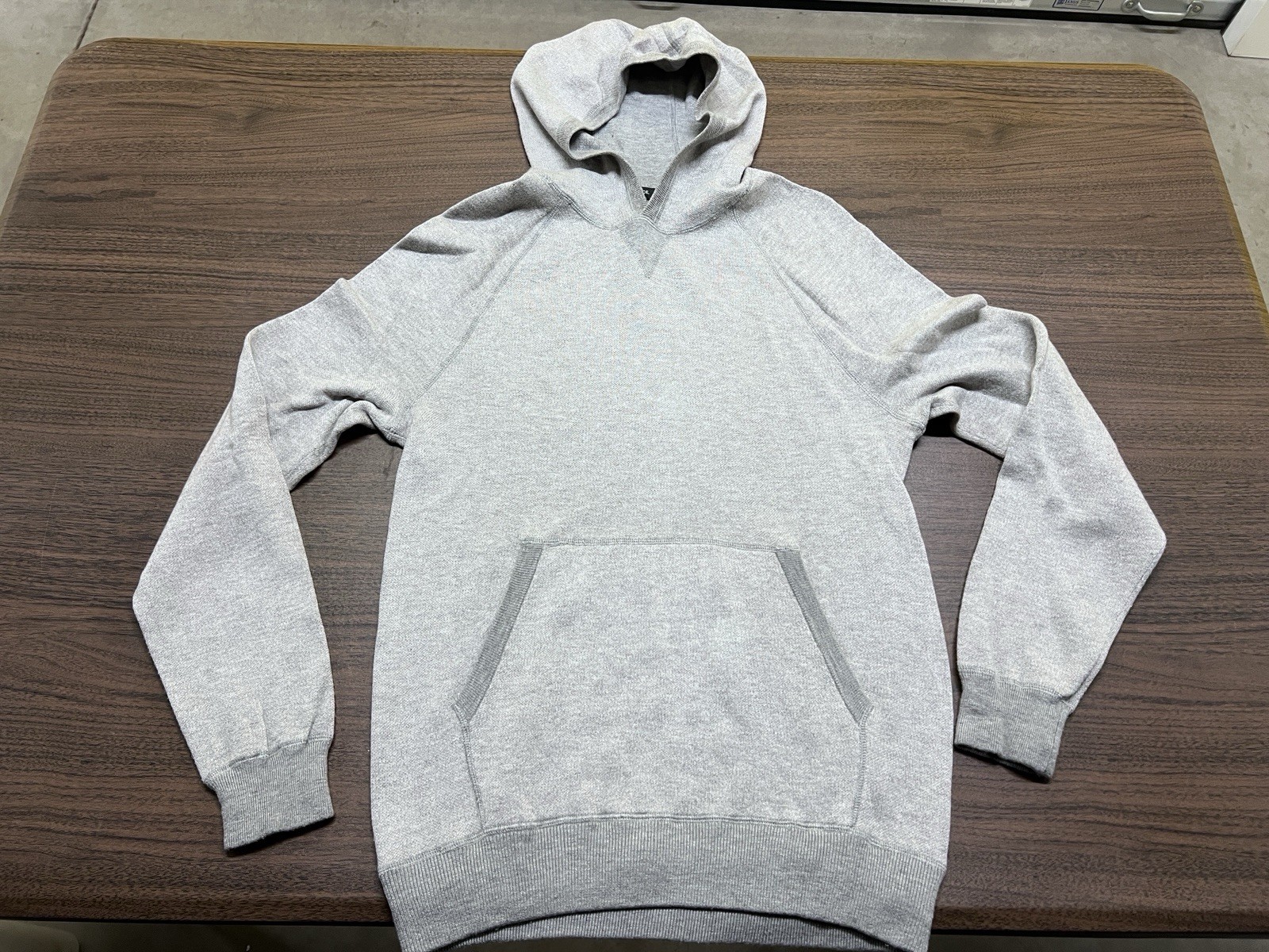 VINCE Men’s Gray Wool/Viscose Hooded Sweatshirt – Small