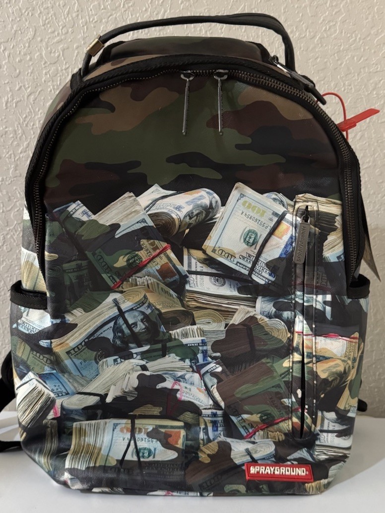 SprayGround Limited Edition, The Journey Begins Backpack 100 Bills