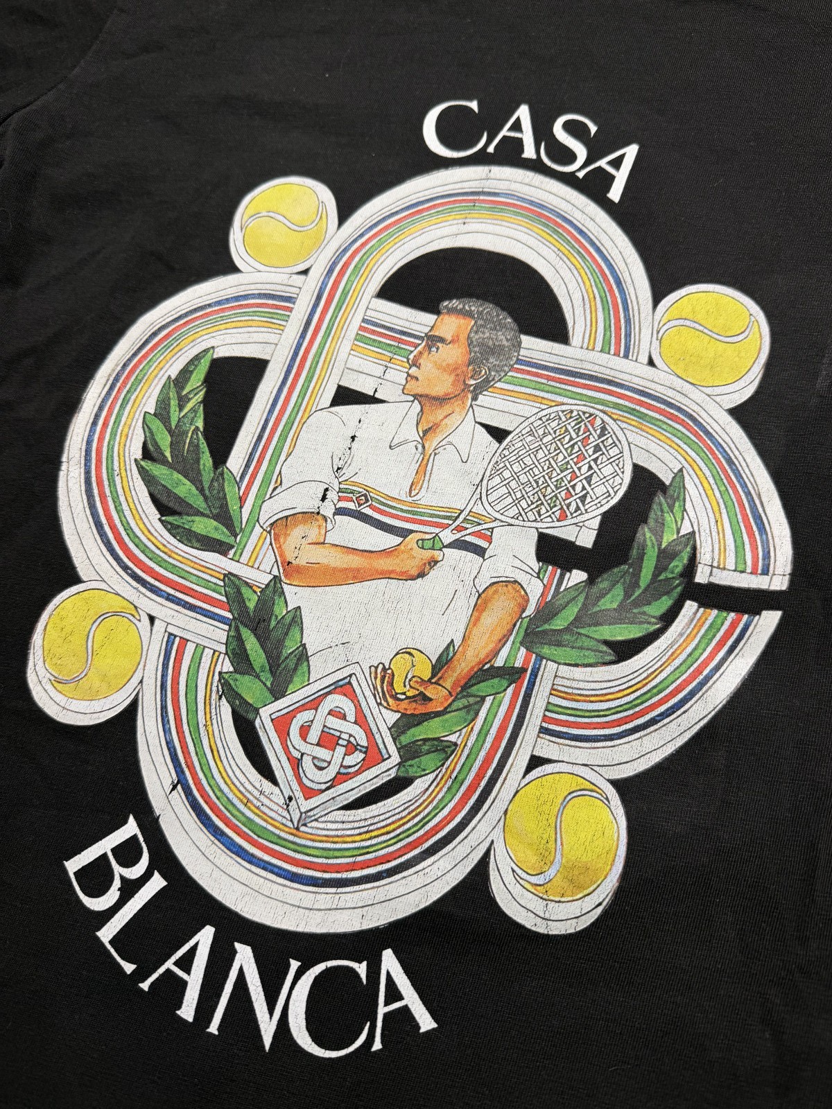 Casablanca Tennis Club Men’s Luxury Big Logo T-Shirt Size S