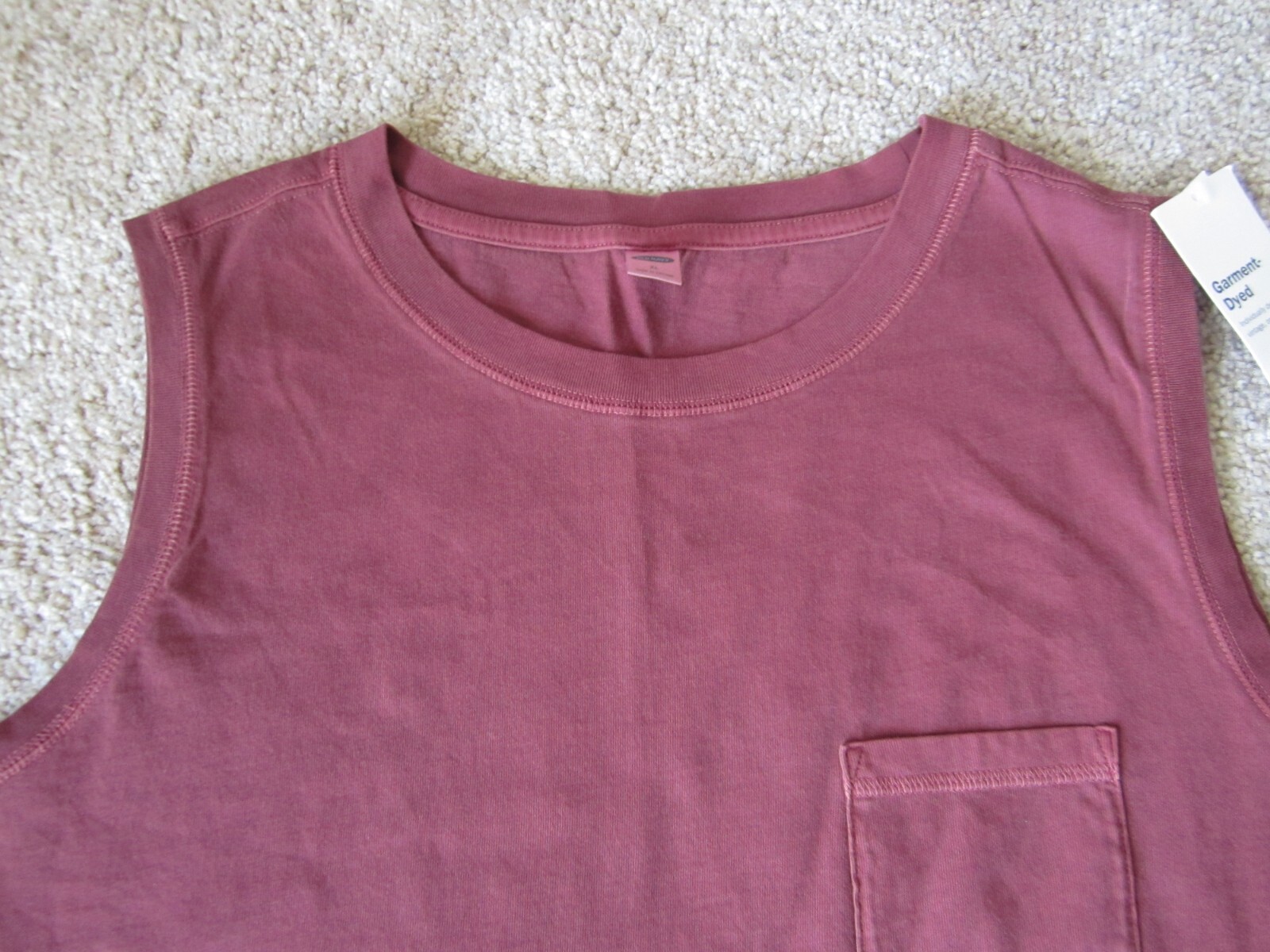 Old Navy women’s XL wine red purple boxy cotton tank top