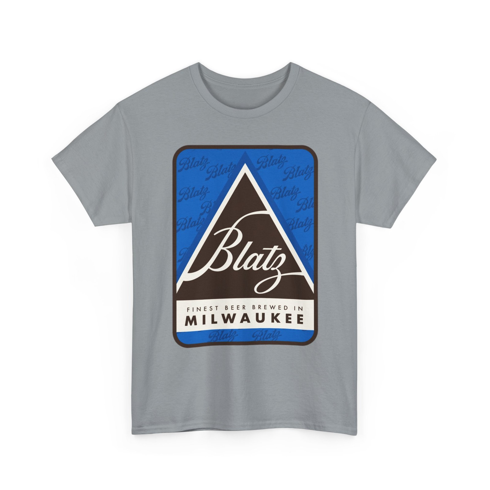 Blatz Finest Beer Brewed In Milwaukee WI Blue Retro 1950s Breweriana T-Shirt