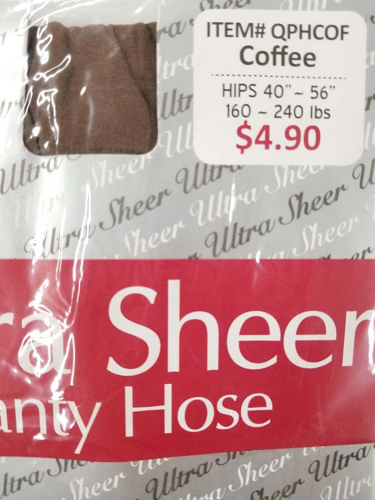 6 Packs Ultra Sheer Pantyhose 100% Nylon Stocking Queen Size Coffee