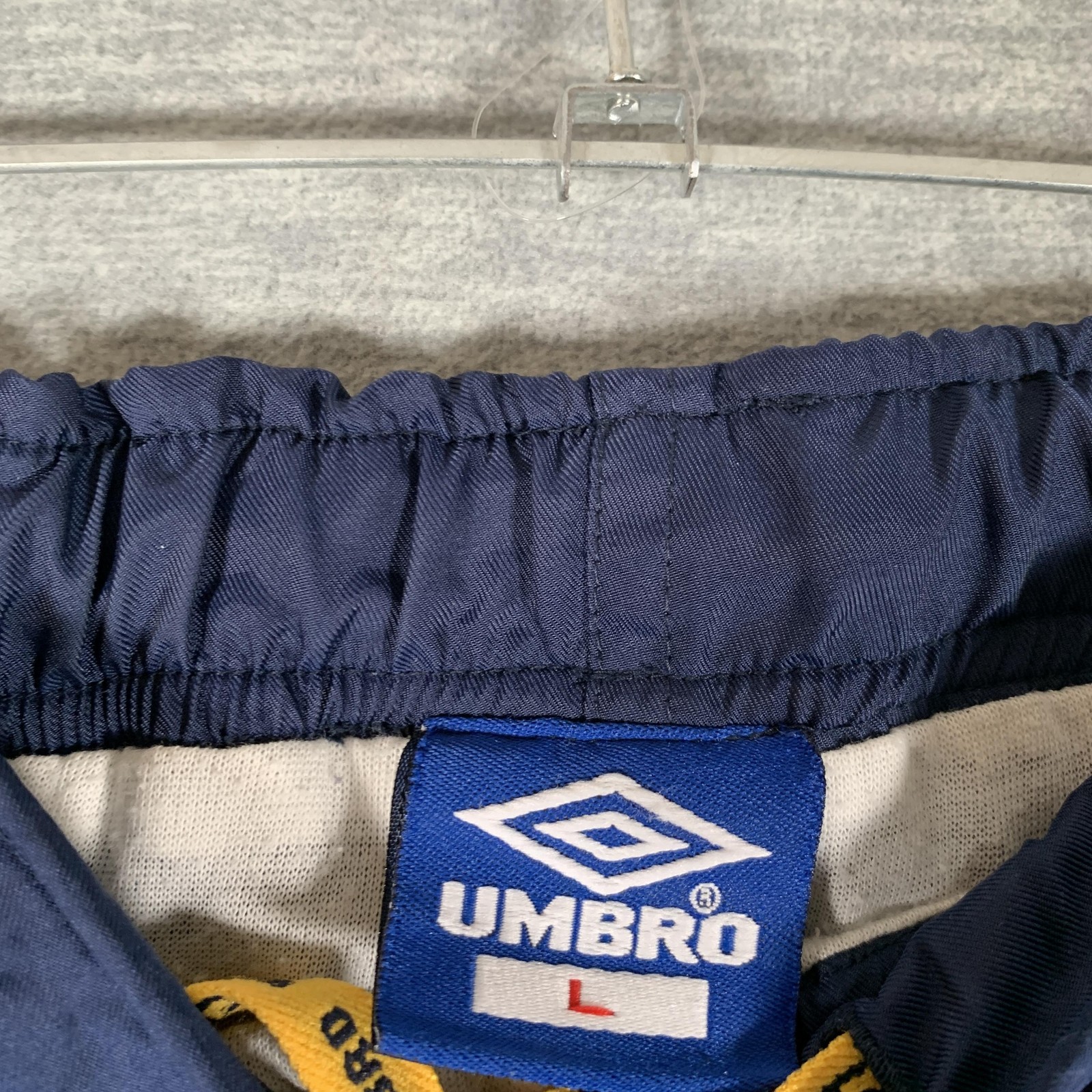 Umbro Pants Mens Large Blue Track Pants Soccer Cargo Mesh Logo UM18001