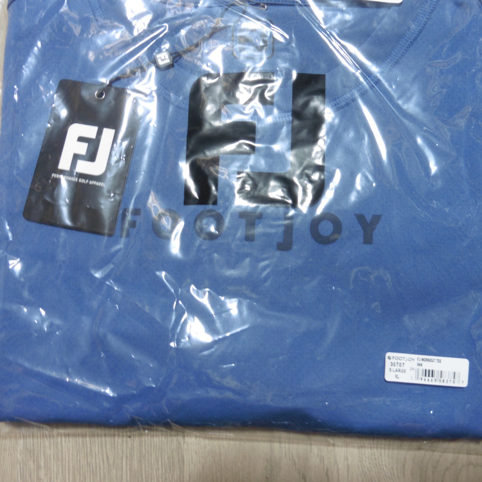 FOOTJOY Mens M MEDIUM T SHIRT TRAINING WORKOUT GOLF POLYESTER GREY BLUE GREEN