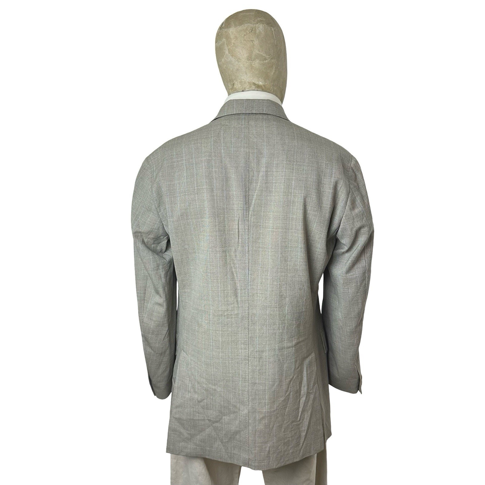 Corneliani Blazer Jacket 40” Wool Summer Grey Check Sport Coat Men’s Italian