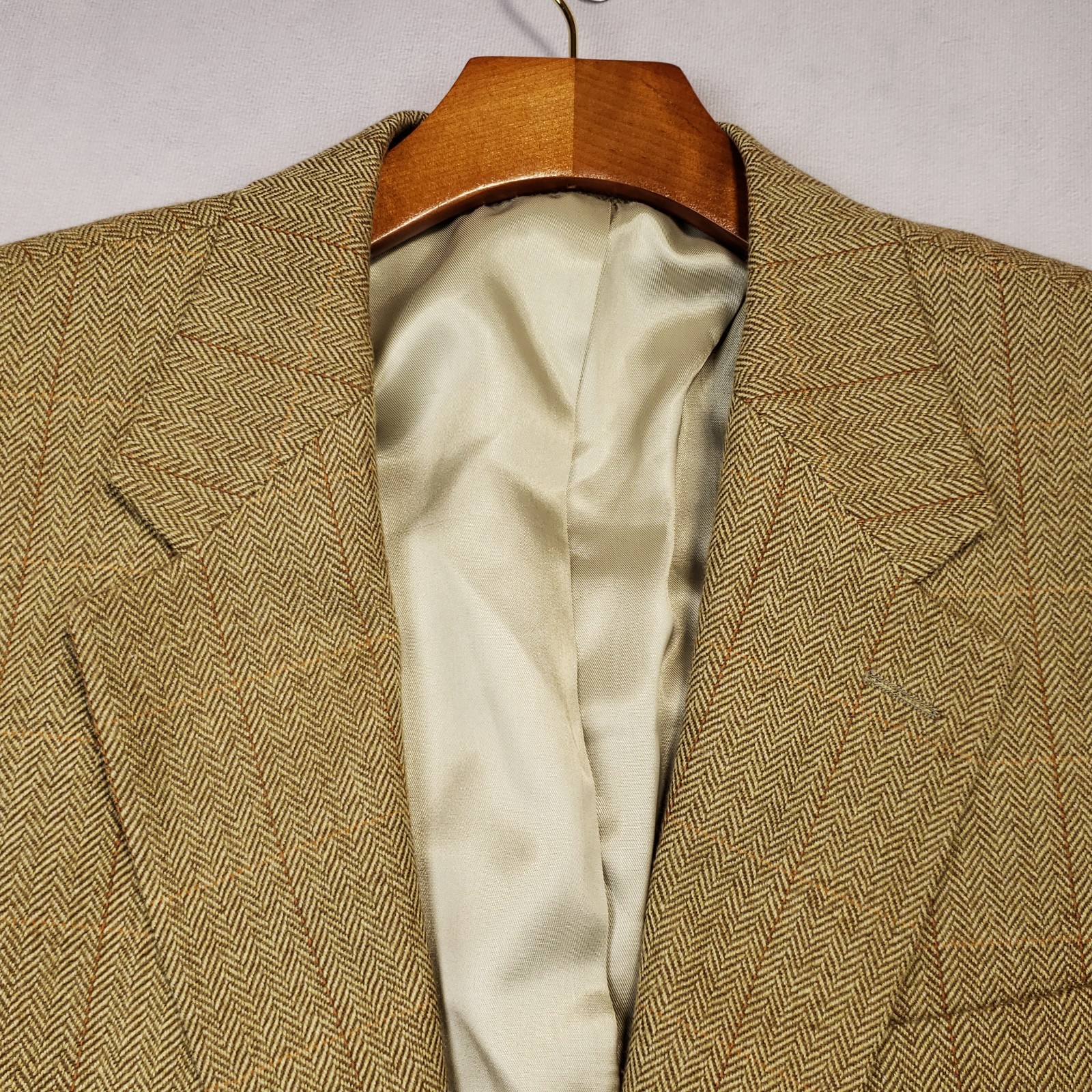 Lauren Ralph Lauren Sport Coat Mens 42L Wool Herringbone Windowpane Two Button