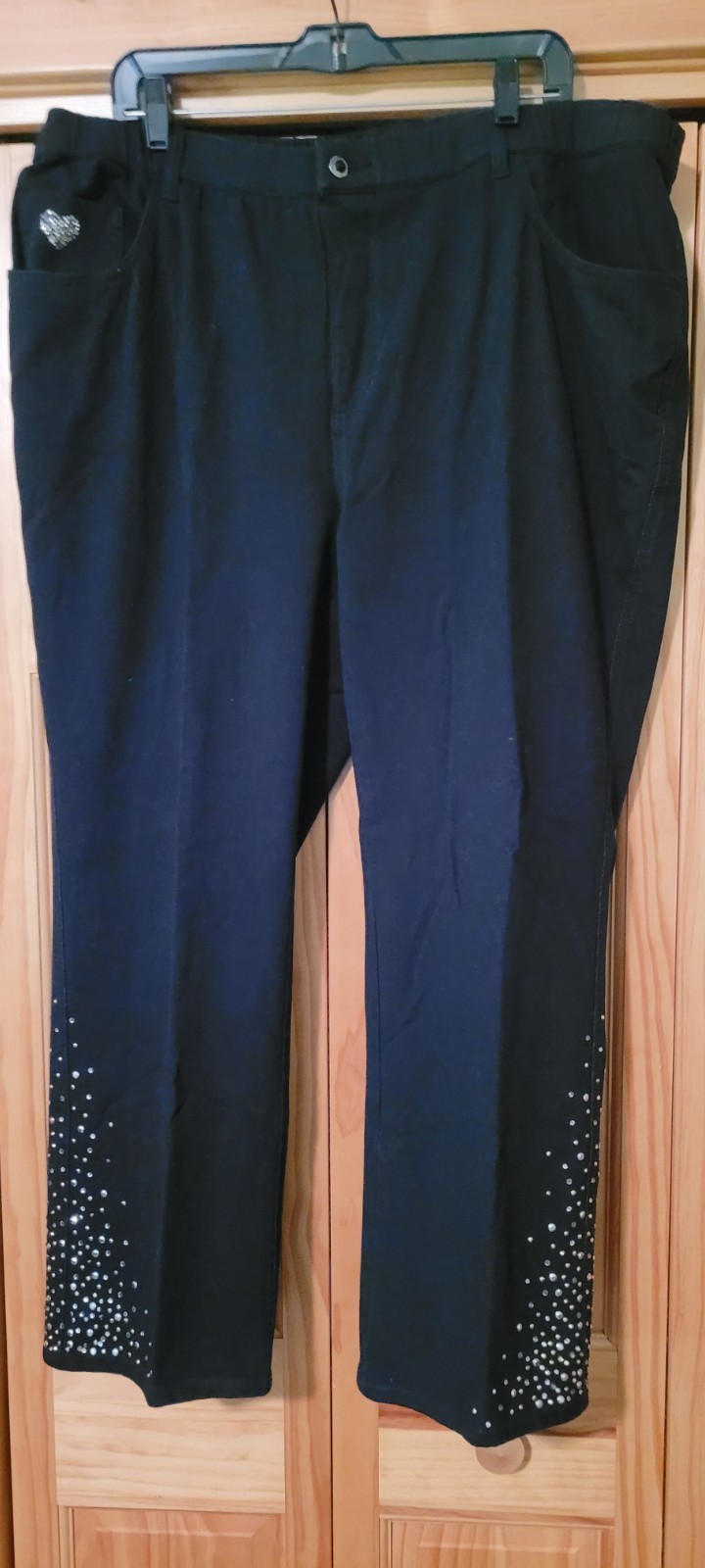 Dream Jeannes by Quacker Factory Pants Women’s Size 2X Short Black Rhinestone