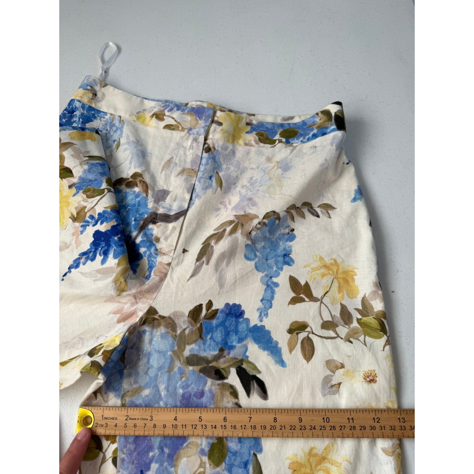 Alex Marie Robyn Floral Wide Leg Pants Blue Yellow White Size 12 NWT 10468PN0323