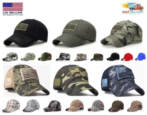 Military Cap ~ Baseball Caps~ Cabbie ~ Bonnie ~ Hat Cotton Flag Plaid Adjustable