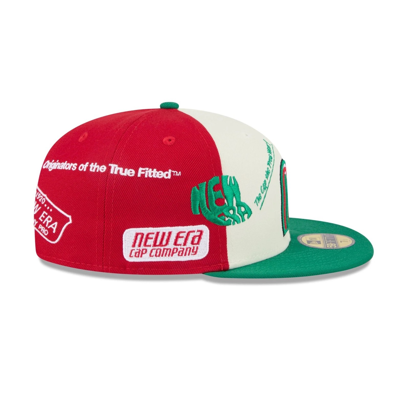 New Era 59Fifty Mexico Baseball Anniversary Logos Chrome Red Under – NWT – 7 3/8