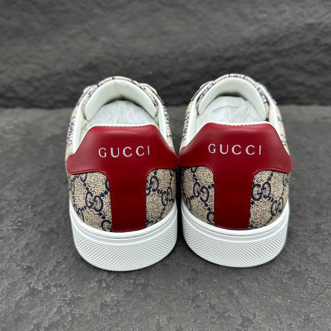 Lux GUCCI ACE Mens Bee Embroidered Canvas Low Top Casual Sneakers💝
