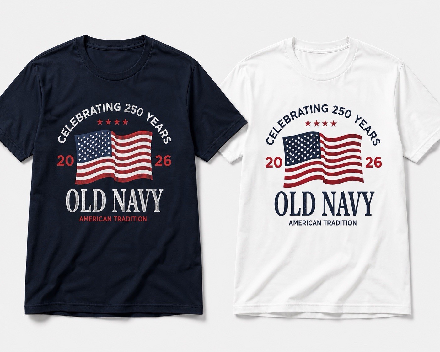 New Trend OLD NAVY US Flag 2026 250th Anniversary T-SHIRT reprint