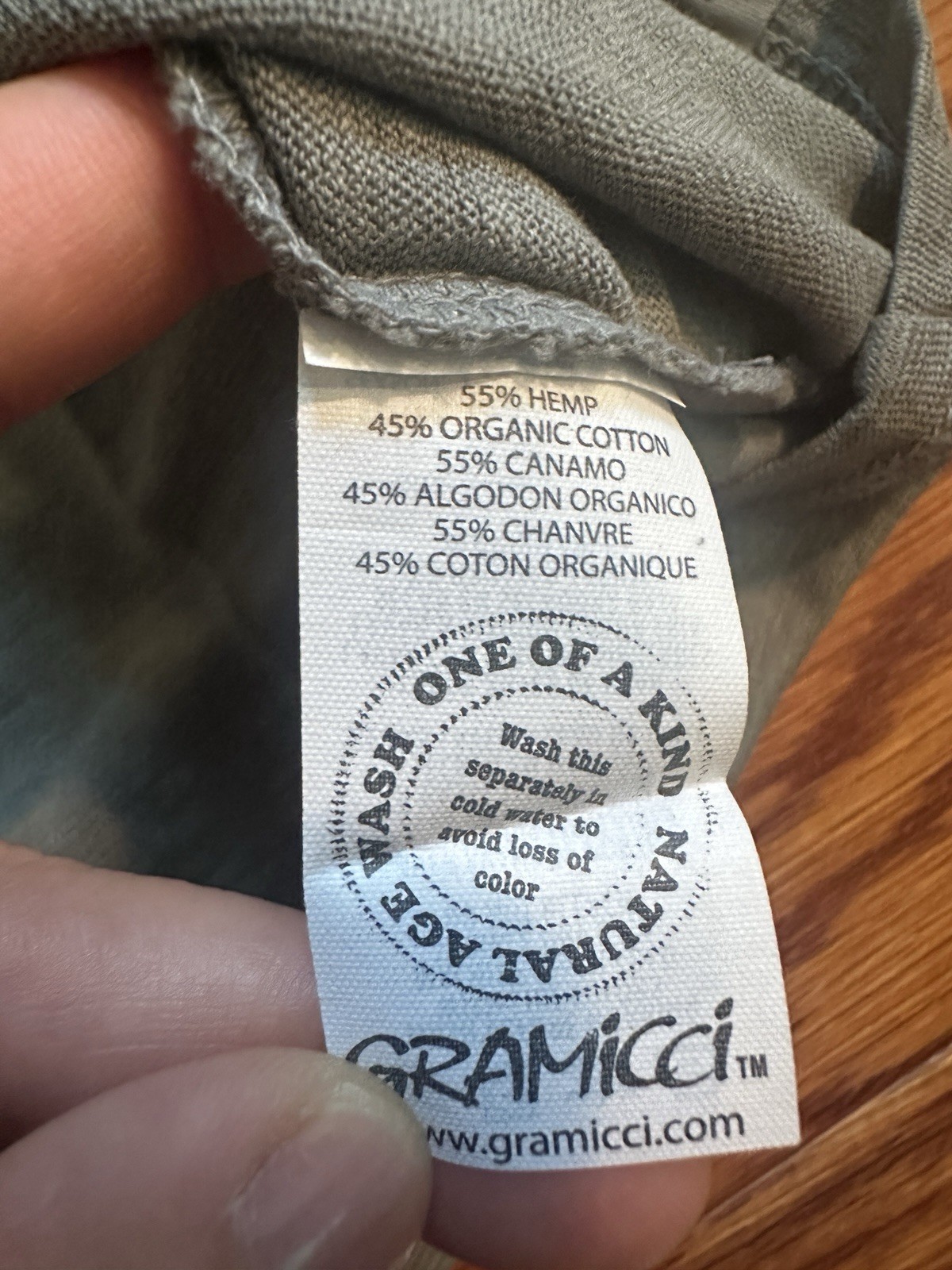NWT Gramicci Jenni Hemp Organic Cotton Long Sleeve Shirt Thyme Green Medium