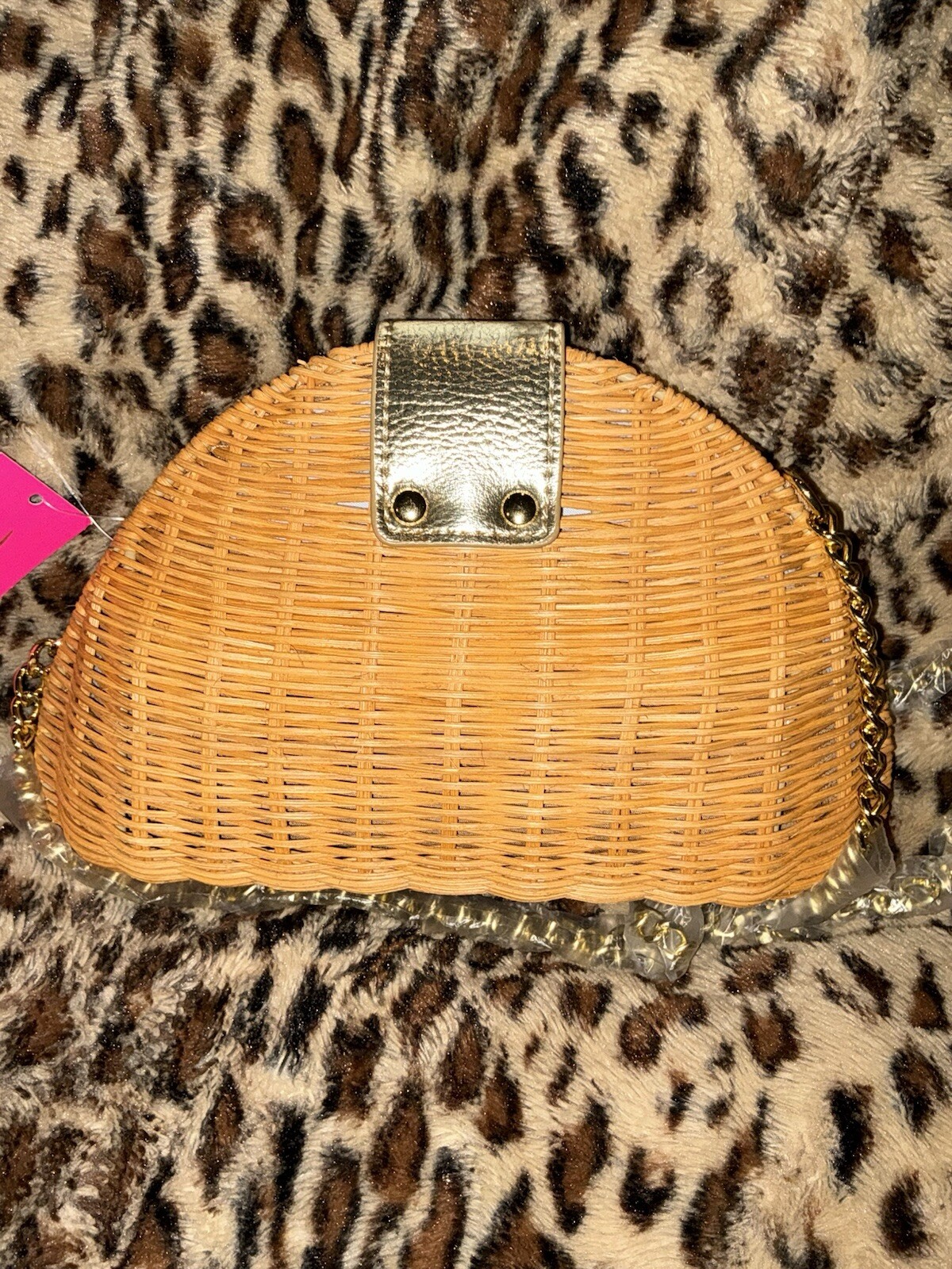 Lilly Pulitzer NWT Redford Wicker Crossbody Bag Natural