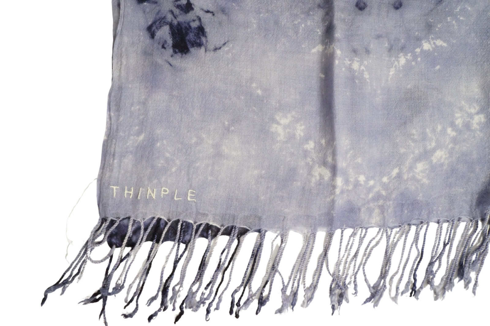 NWT THINPLE Purple & Black Soft Dye Cashmere Silk Women’s Scarf Italy 40″x84″