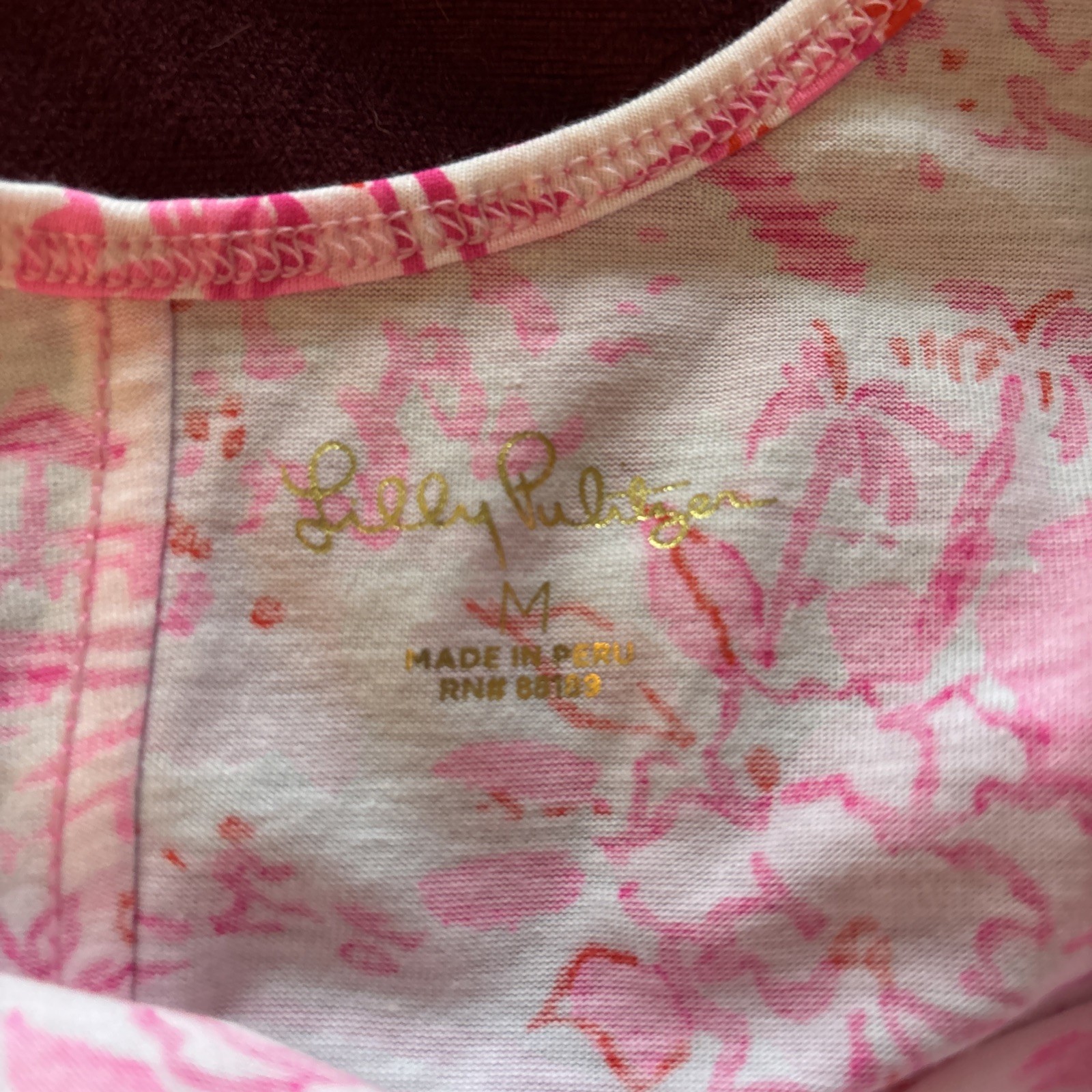 Lilly Pulitzer Newberri Tank Dress Womens Medium Peony Pink Seaside Scene Summer