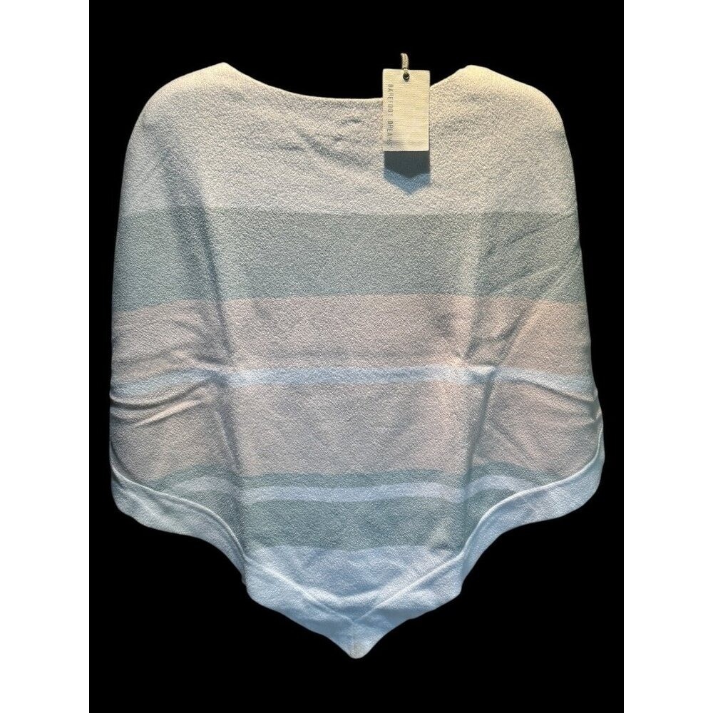Barefoot Dreams CozyChic Ultra Lite Poncho NWT OS Pink Multi Stripe Neutral Gift