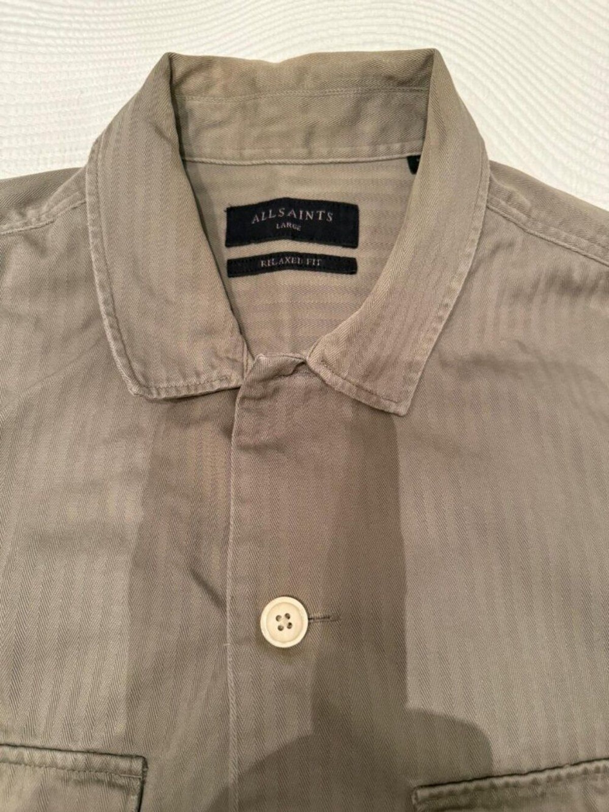AllSaints: Carrier – Army Inspired Relaxed Fit Overshirt – Men Size Large
