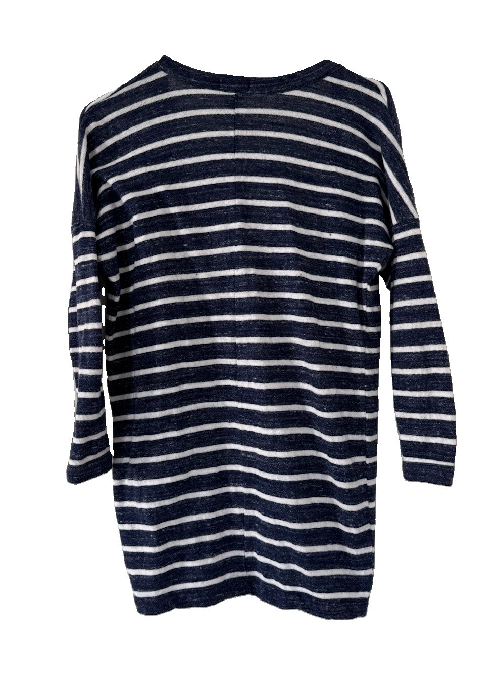 Old Navy, Navy Blue & White Striped Open Front Cardigan, Size L