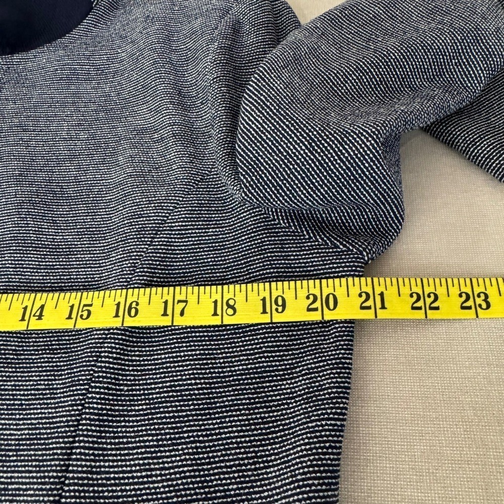 St. John Collection Blue Striped Zip Up Jacket Medium