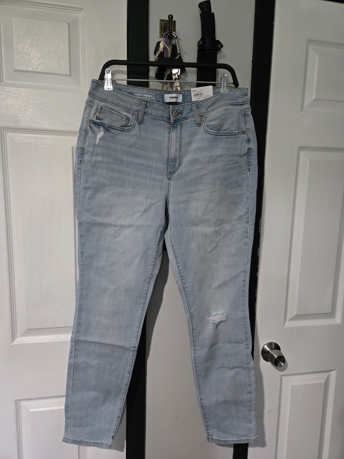 Sonoma Goods for Life Women’s Skinny Jeans Light Wash Blue Denim Size 14R