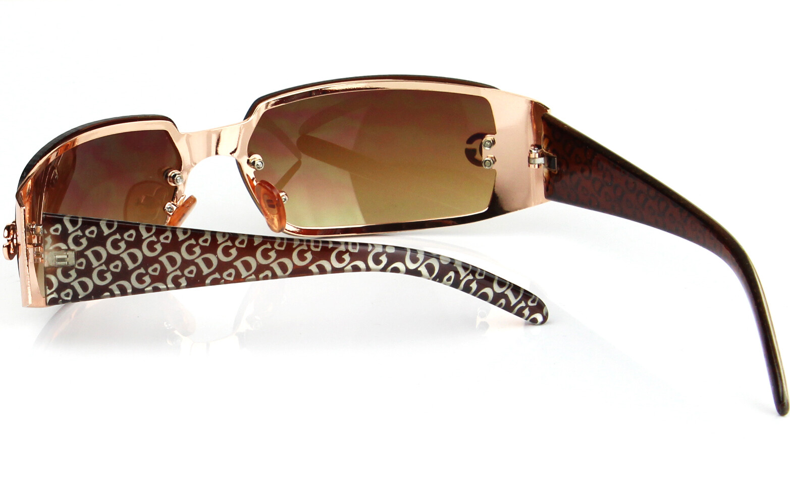 Womens Wrap Rimless Designer Fashion Sunglasses Oval Retro Shades Around Vintage