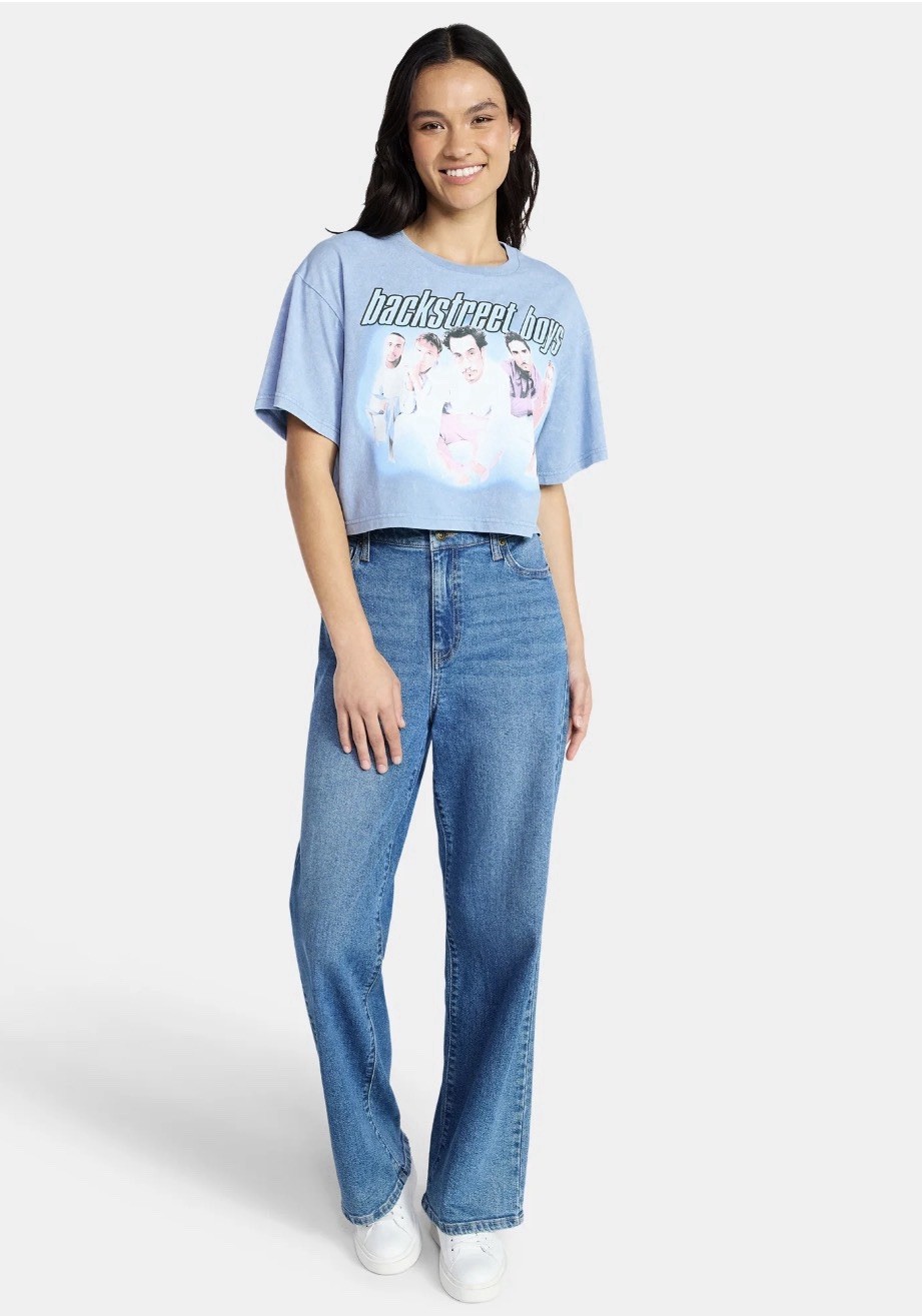 Juniors Backstreet Boys Cropped Tee Size Xs 0/2