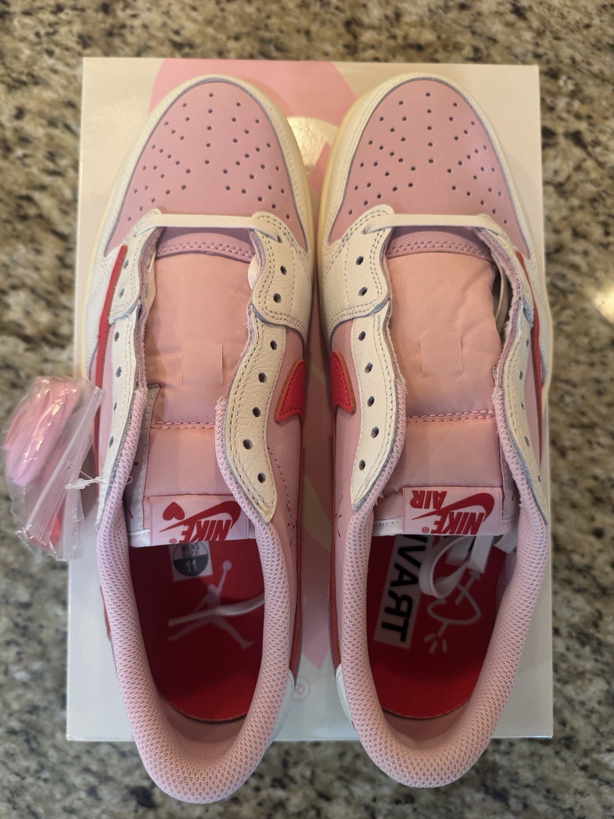 Travis Scott x Air Jordan 1 Low OG SP Tropical Pink US Size 11 IQ7604-101✅