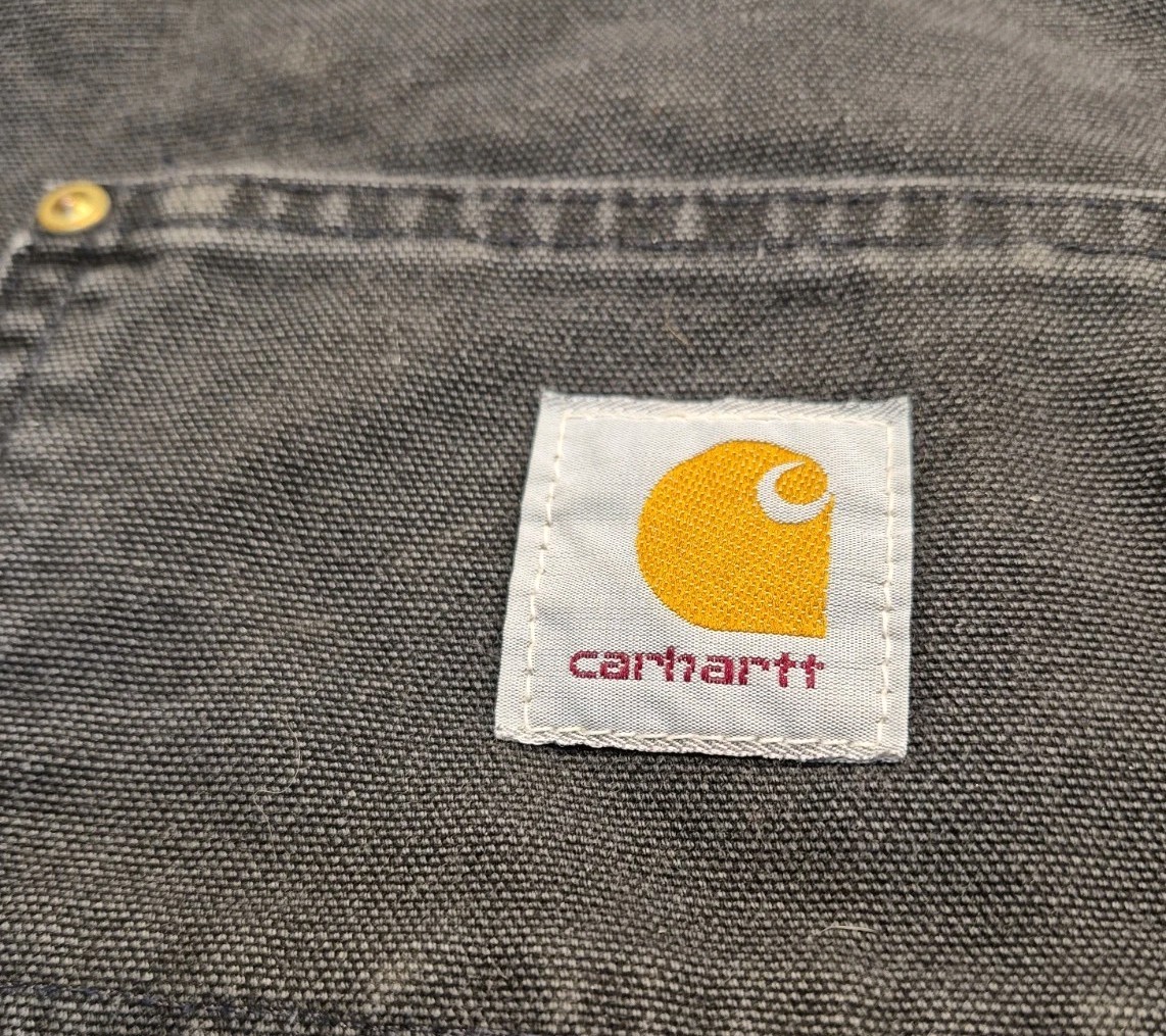 Carhartt B01 BLK Vintage Double Knee Pants Union Made In USA Black Duck 36×30