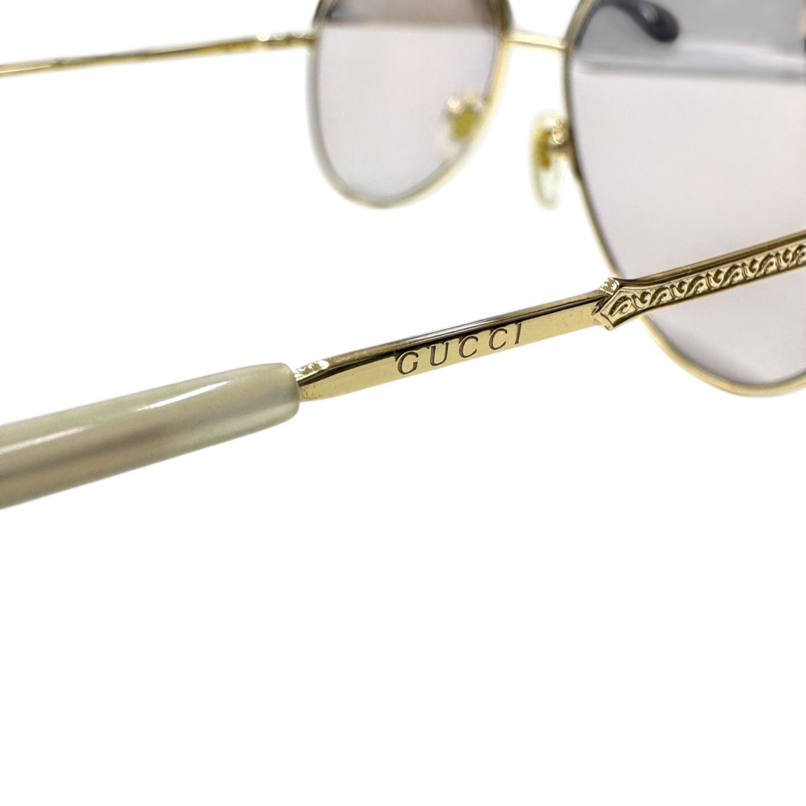 Gucci GG0242S Aviator Sunglasses Men Black Frame Used with Case & Bag