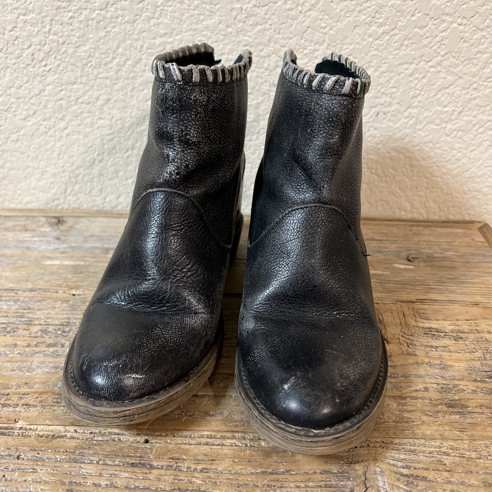 COOL WAY MOROCCO BOOTS DISTRESSED PEWTER LEATHER 39 US 8-8.5