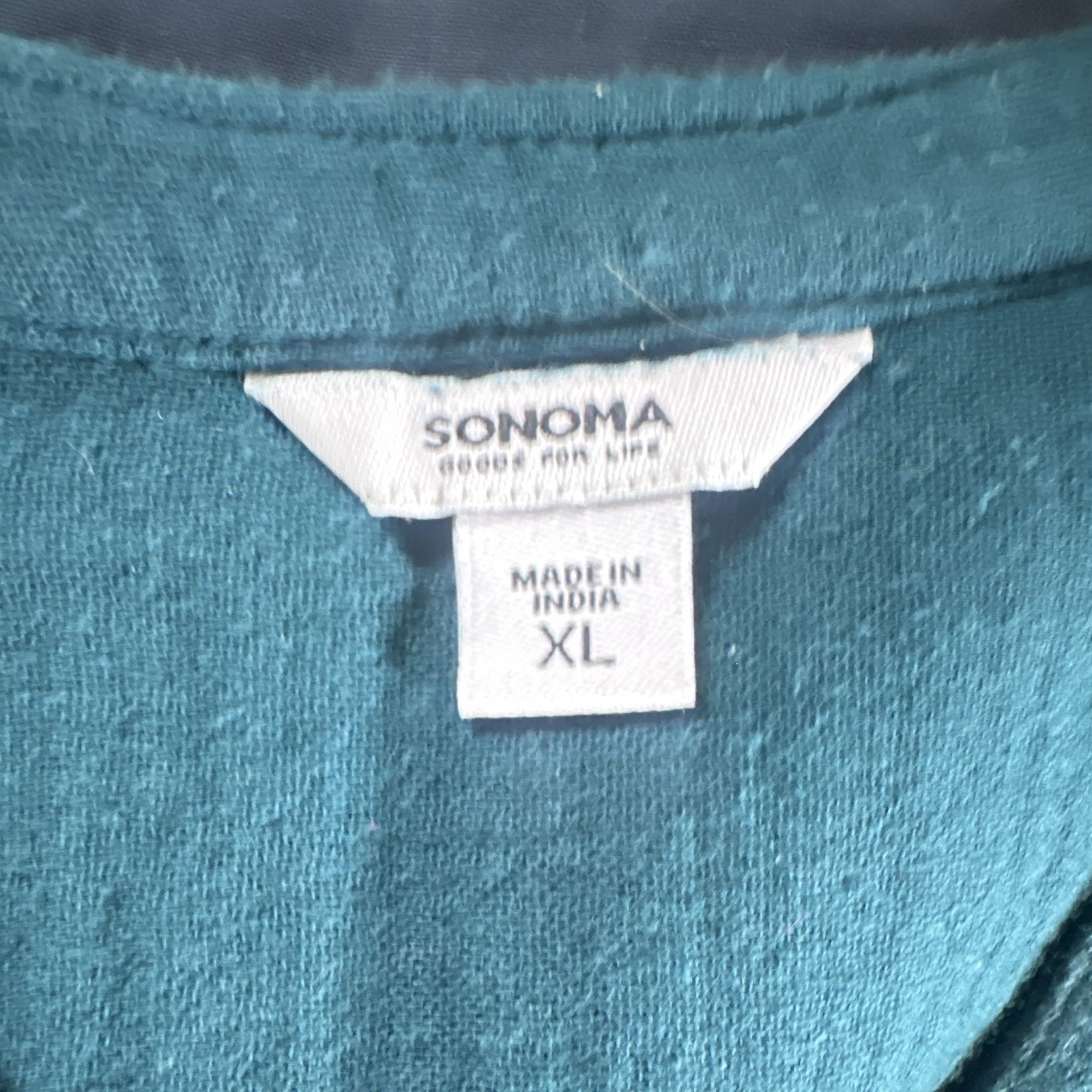 Sonoma Goods For Life Women’s Teal Solid V-Neck Shirt Dress Midi XL