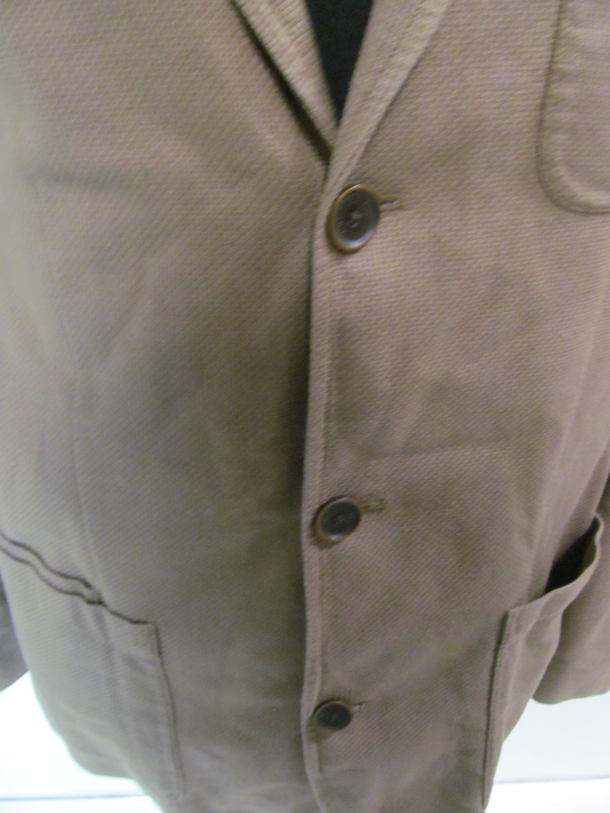 Timberland Men’s Button-up Blazer Dark-Beige Jacket With Pockets UK Size Large