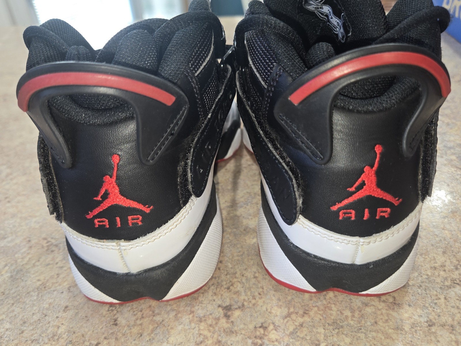 Jordan 6 Rings He Got Game Youth Sz 4.5Y Black White Gym Red Sneakers Very Good