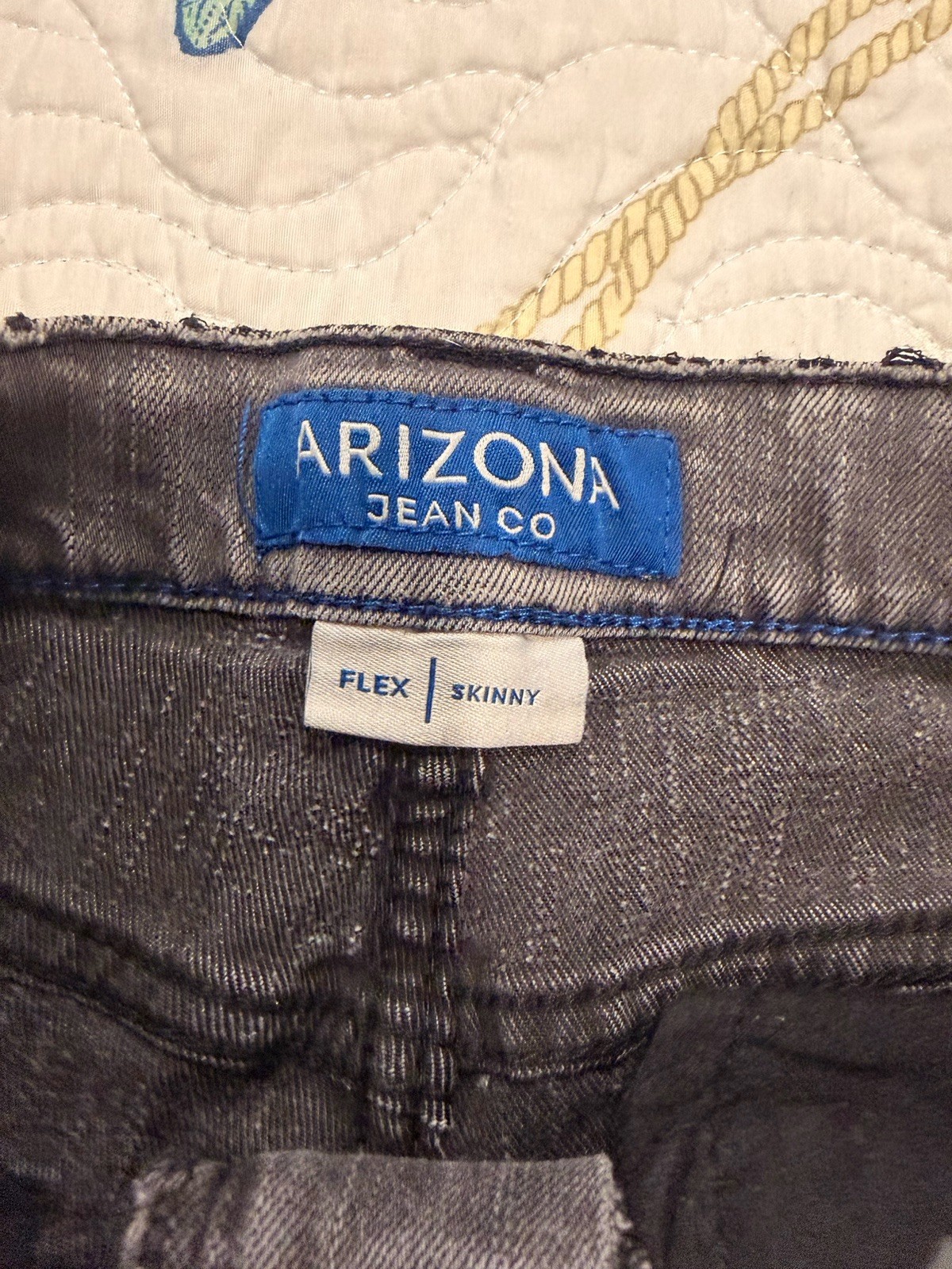 Arizona Jean Co Flex Skinny Jeans Gray Dark Wash Stretch 5-Pocket Size 31×32