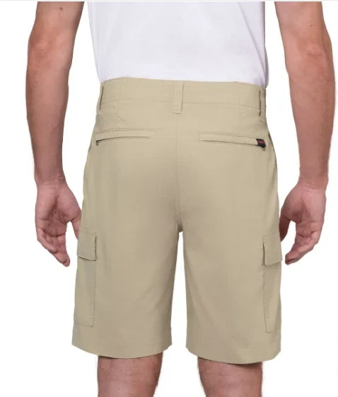 Wearfirst Men’s Classic Fit Stretch Fabric Lightweight Cargo Shorts, Tan, 30