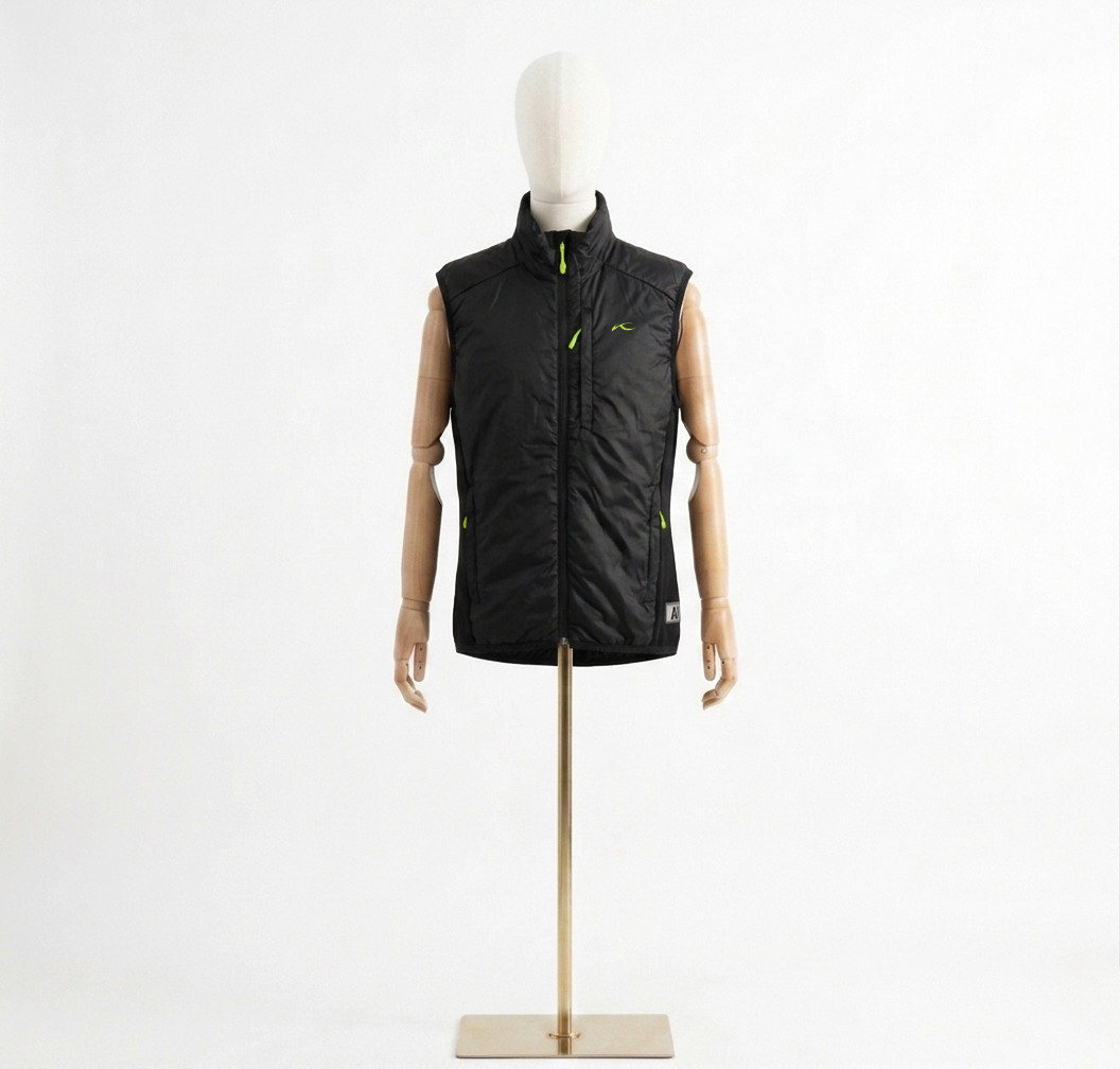 Authentic Mens Kjus Black Vest Gilet Primaloft Lightweight Kjus System Size S/48