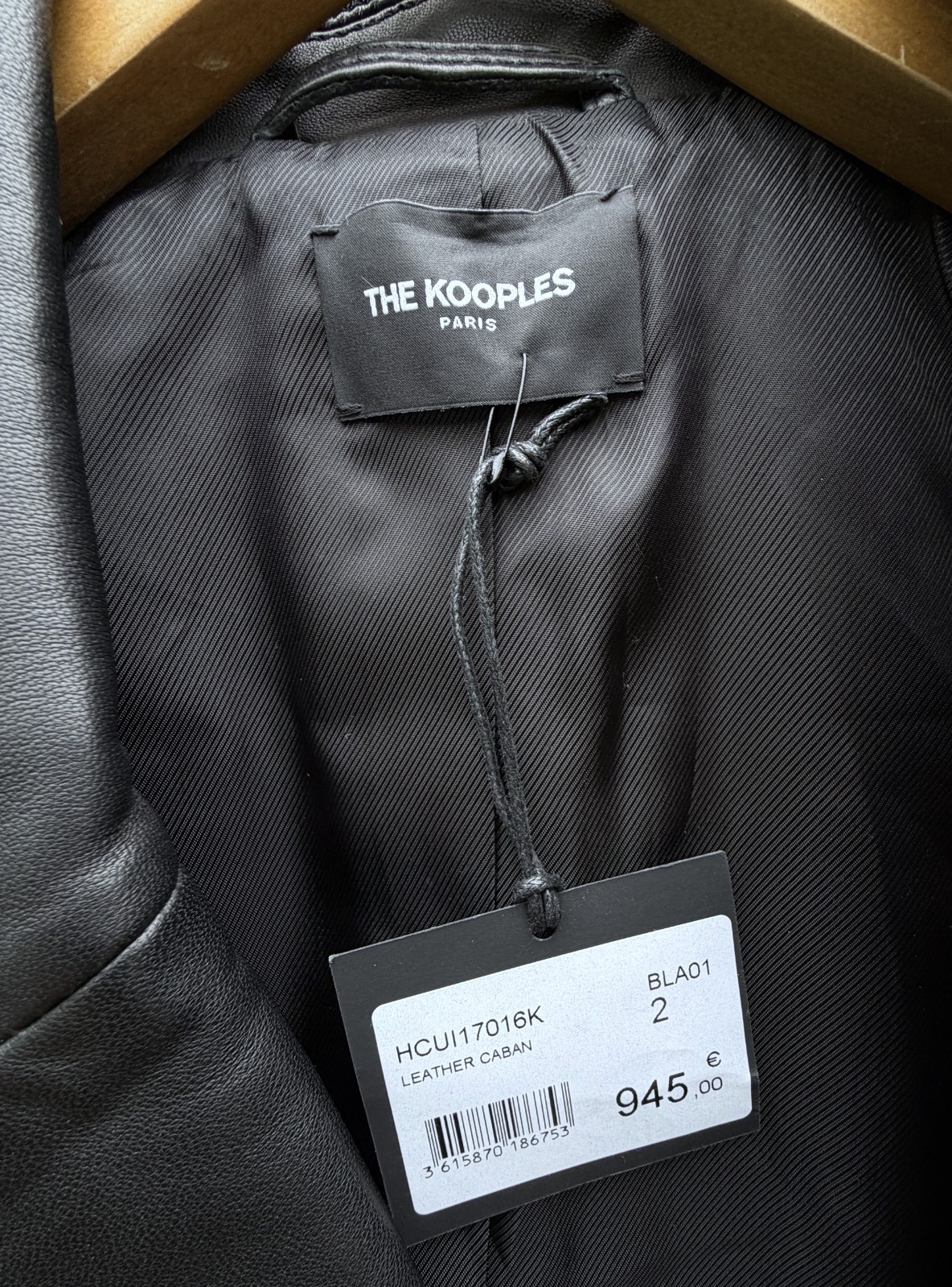 *BRAND NEW* The Kooples Mens Leather Caban Peacoat Jacket Coat MEDIUM / LARGE