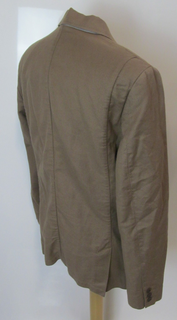 Timberland Men’s Button-up Blazer Dark-Beige Jacket With Pockets UK Size Large