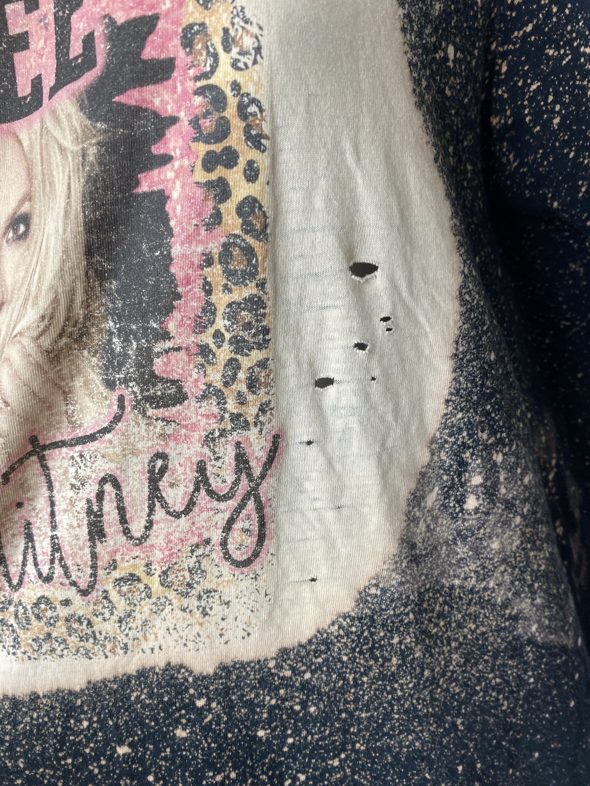 Free Britney Shirt Measures Medium Street Style Y2K Fun Playful Wear Bleach Dyed