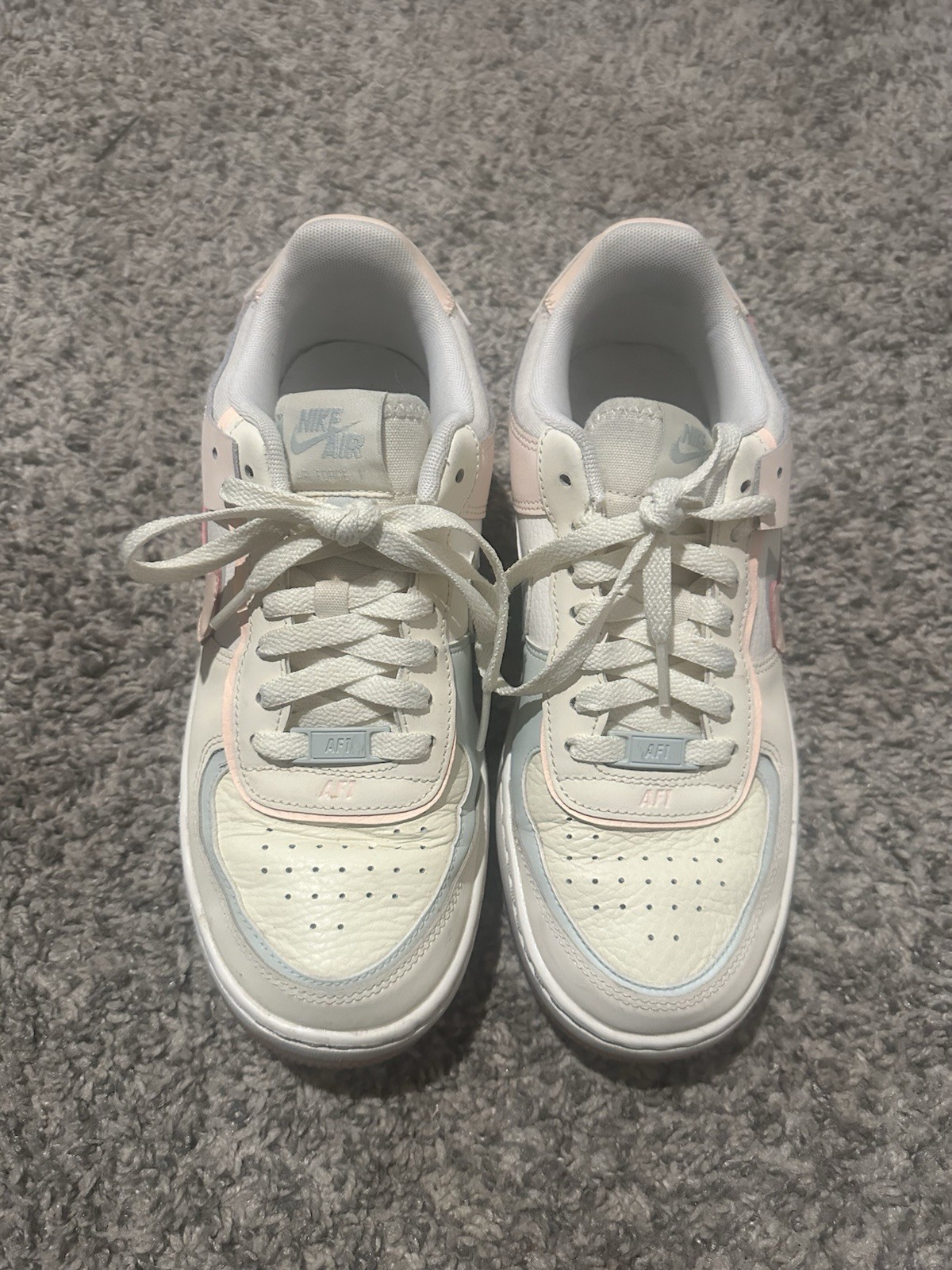 Nike Air Force 1 Shadow White Pink Blue Sneakers DZ1847-100