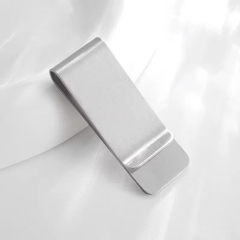 Stainless Steel Money Clip Silver Metal Pocket Holder Wallet Credit Card Holder