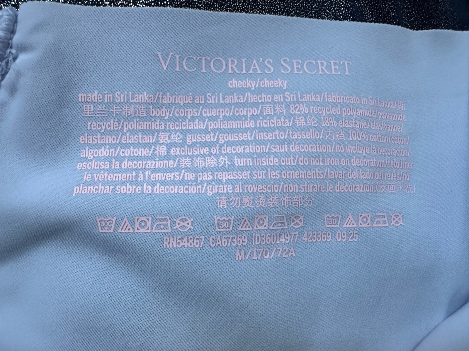 Lot 5 Victoria’s Secret sz M No-Show Cheeky Tanga Panty Bundle Pack Cheekster